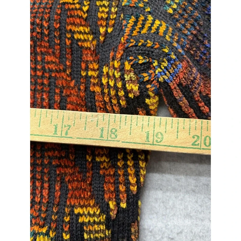 Vintage McG Designs Cardigan Sweater Womens M Multicolor Geometric Button Knit